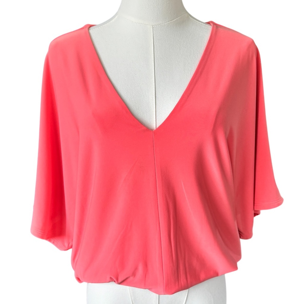 🌷 Express Bodysuit Batwing Coral Pink sz L